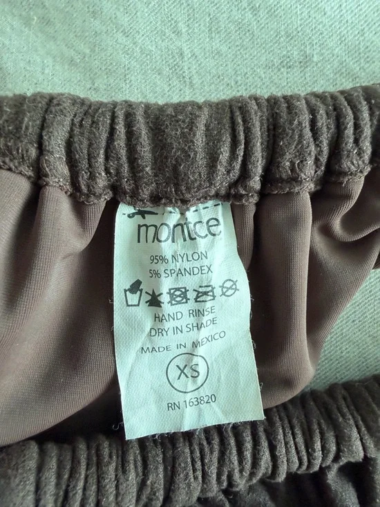 Montce Velvet Dark Brown Ruched Triangle String Bikini - Picture 4 of 5